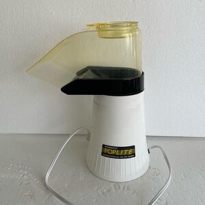Presto PopLite White and Yellow Hot Air Popcorn Popper